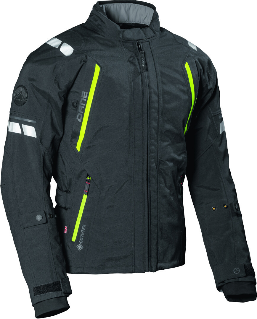 DANE Elling waterproof Motorcycle Textile Jacket black/yellow 56 Figure 1