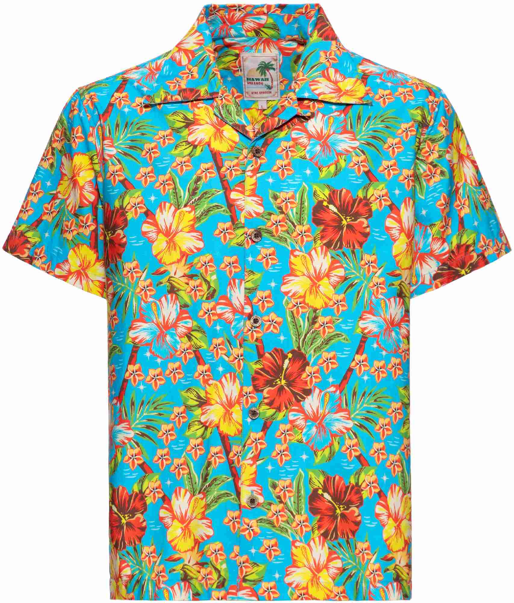 King Kerosin Hula Girl Short Sleeve Shirt colorful 5XL Figure 1
