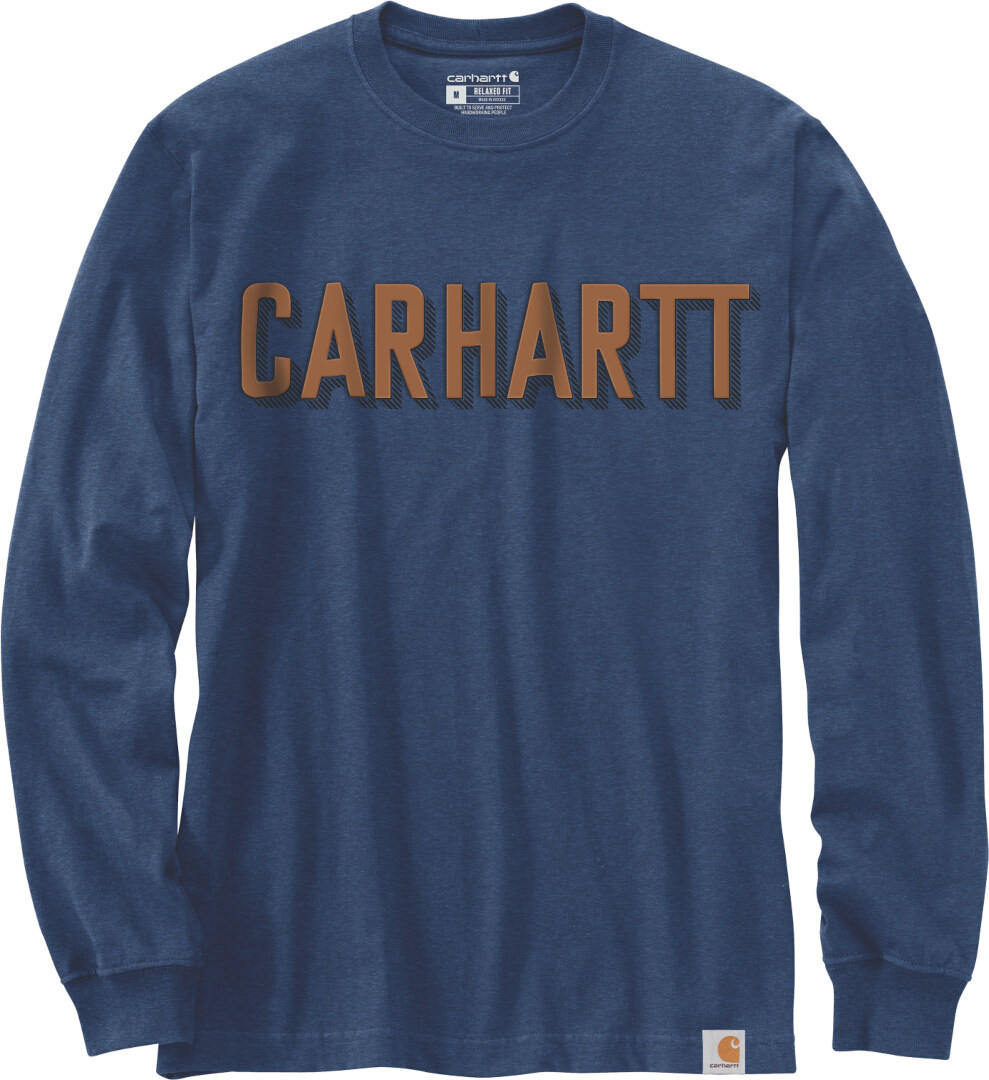 Carhartt Workwear Logo Langarmshirt blau M Abbildung 1