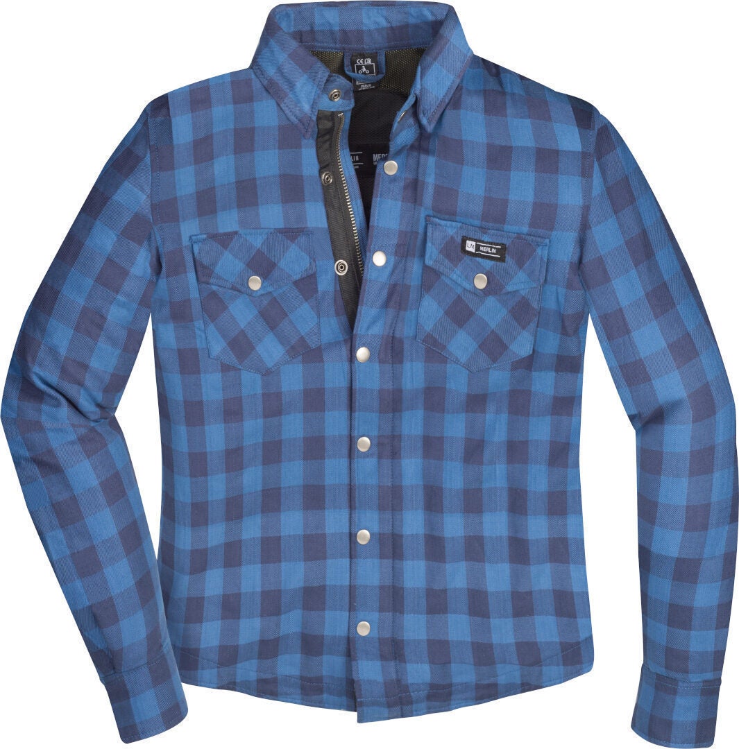 Merlin Axe Camicia da moto blu XXL Figura 1