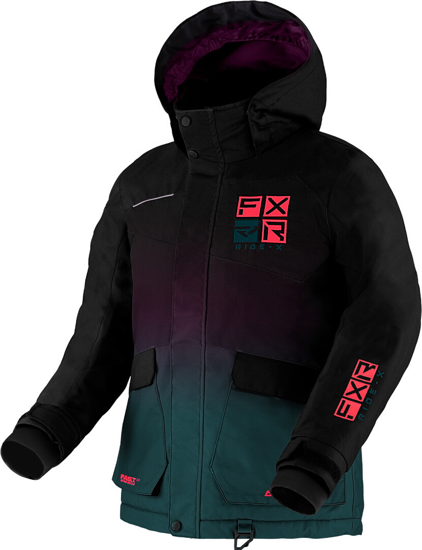 FXR Kicker Youth Snowmobile Jacket black/red 12 Figure 1