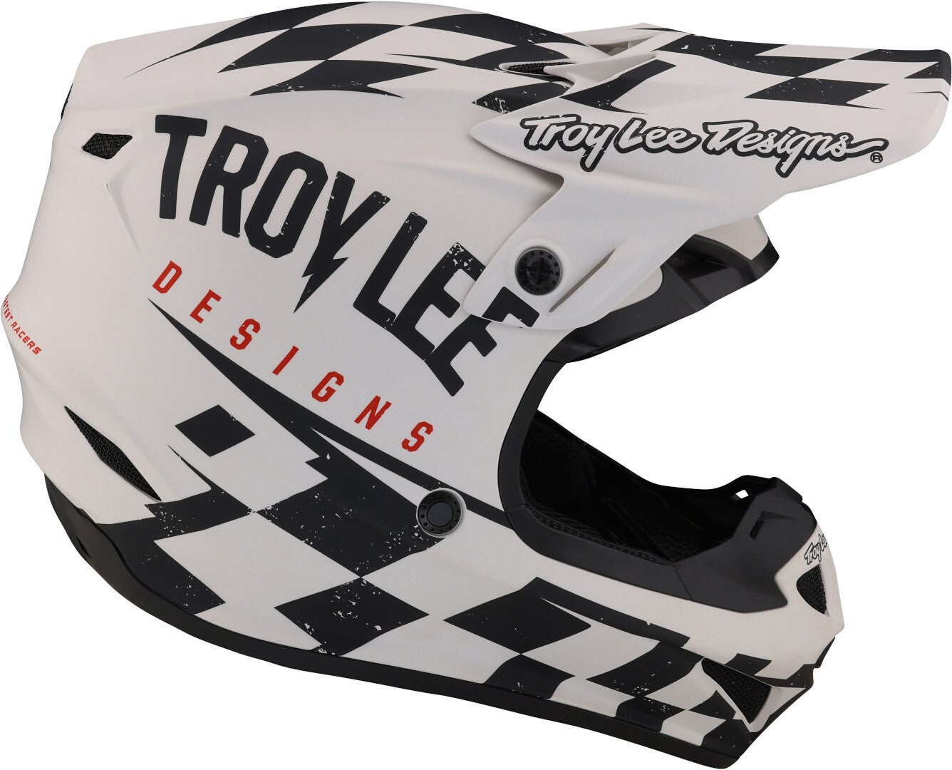 Troy Lee Designs SE4 Polyacrylite Race Shop MIPS Motokrosová přilba bílá/černá M (57/58) Obrázek 5