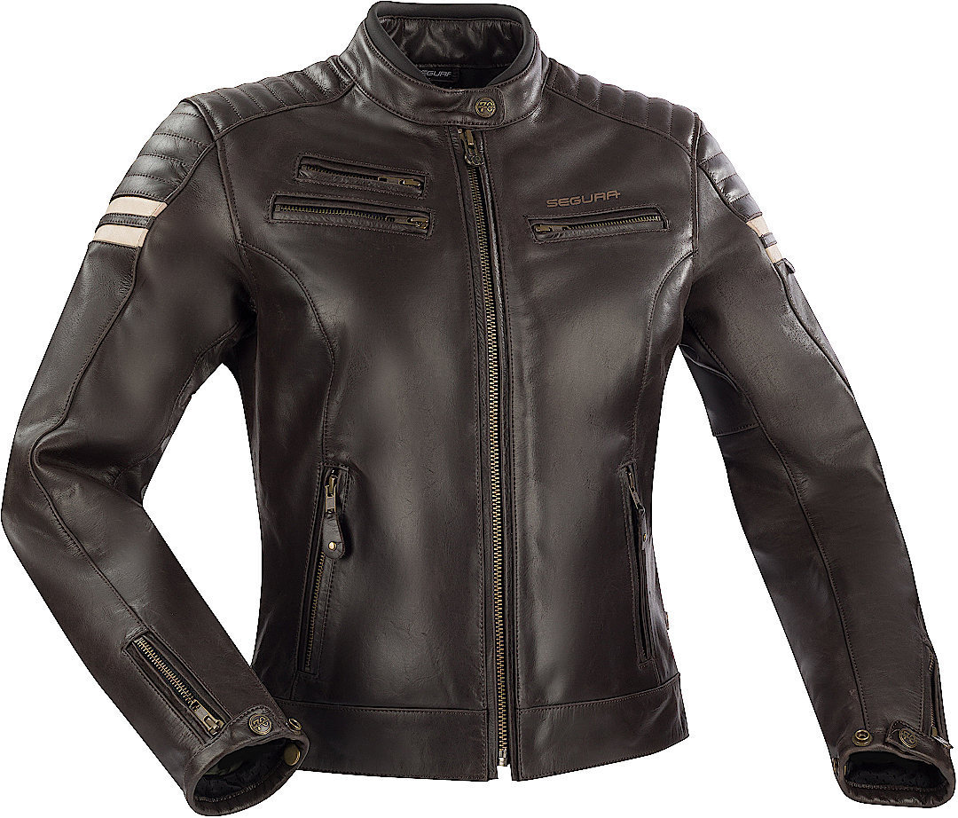 Segura Funky Jachetă de piele pentru motociclete pentru doamne Maro 38 Figura 1
