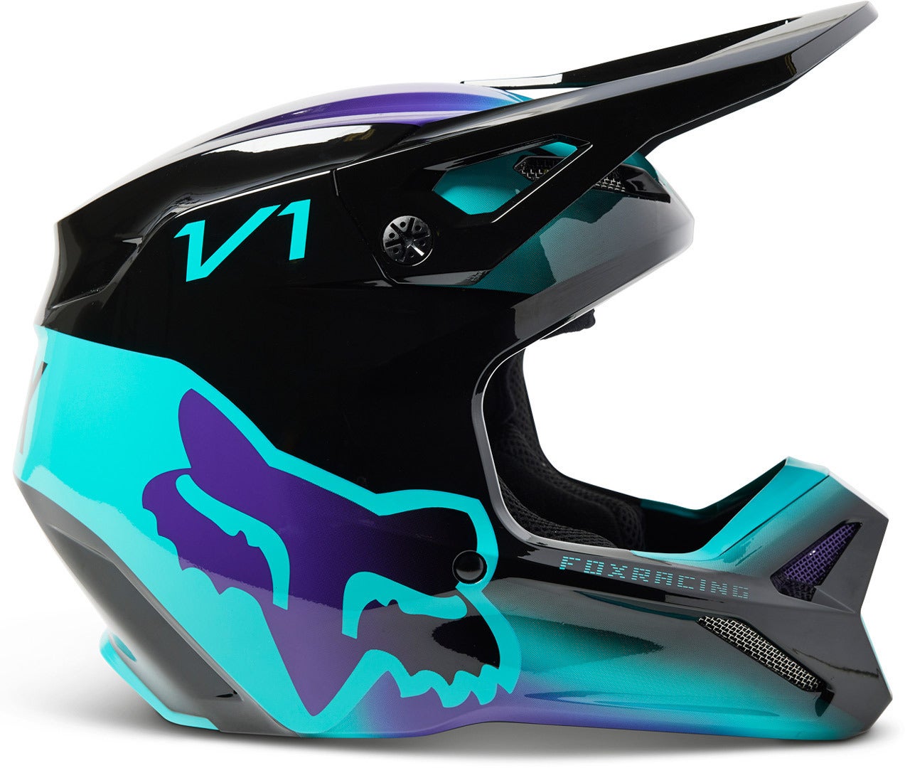 FOX V1 Toxsyk Jugend Motocross Helm schwarz Y/S (47/48) Abbildung 5