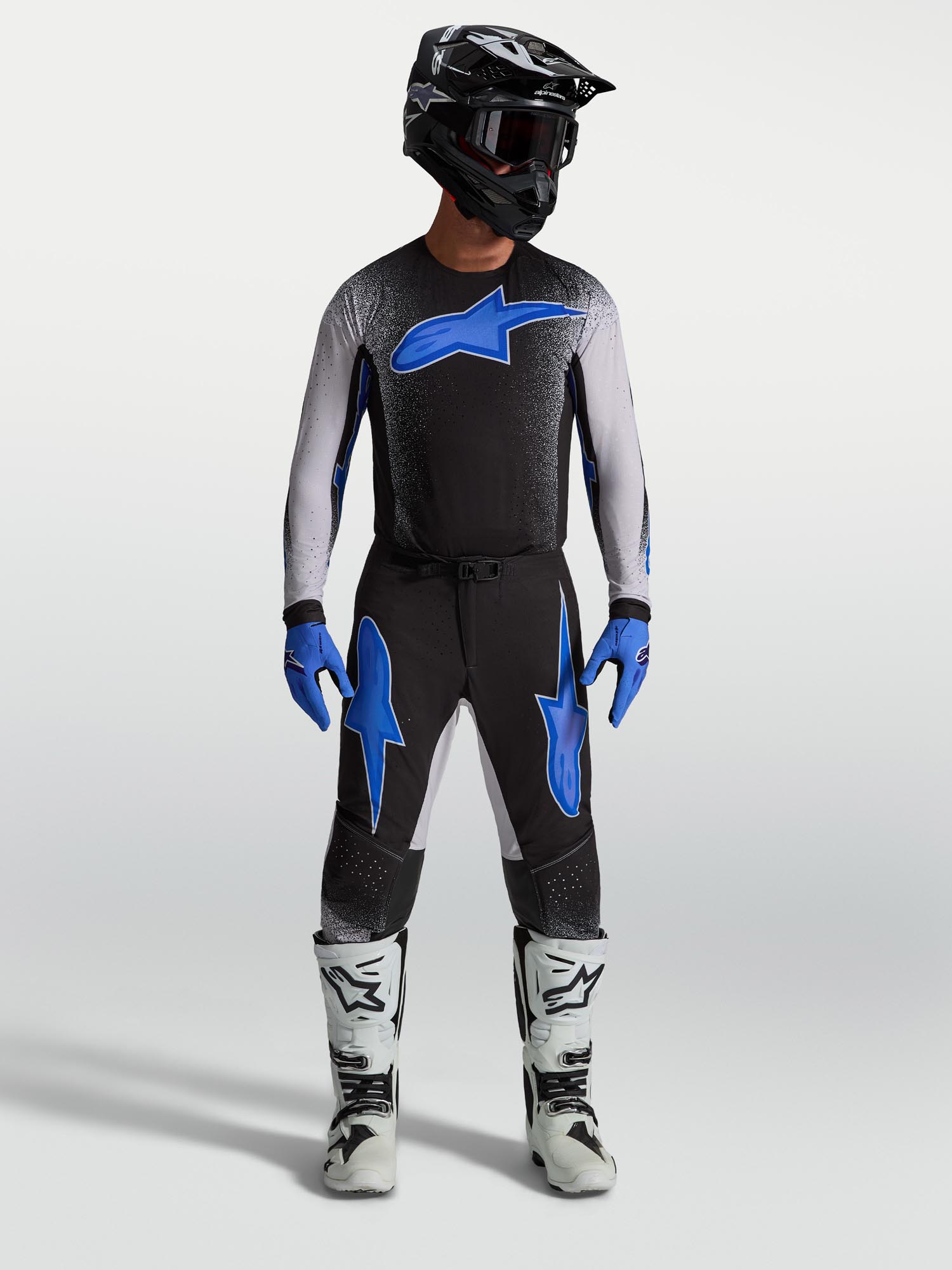 Alpinestars Supertech Hiten AFD Motocross Hose schwarz/blau/lila 38 Abbildung 5