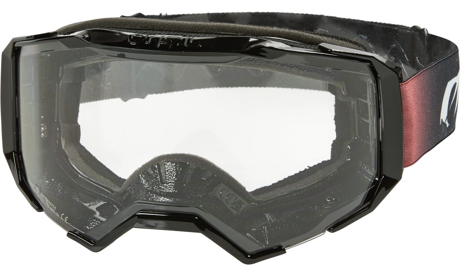 Oneal B-22 Covert Ochelari de motocross Negru/Roșu Figura 1