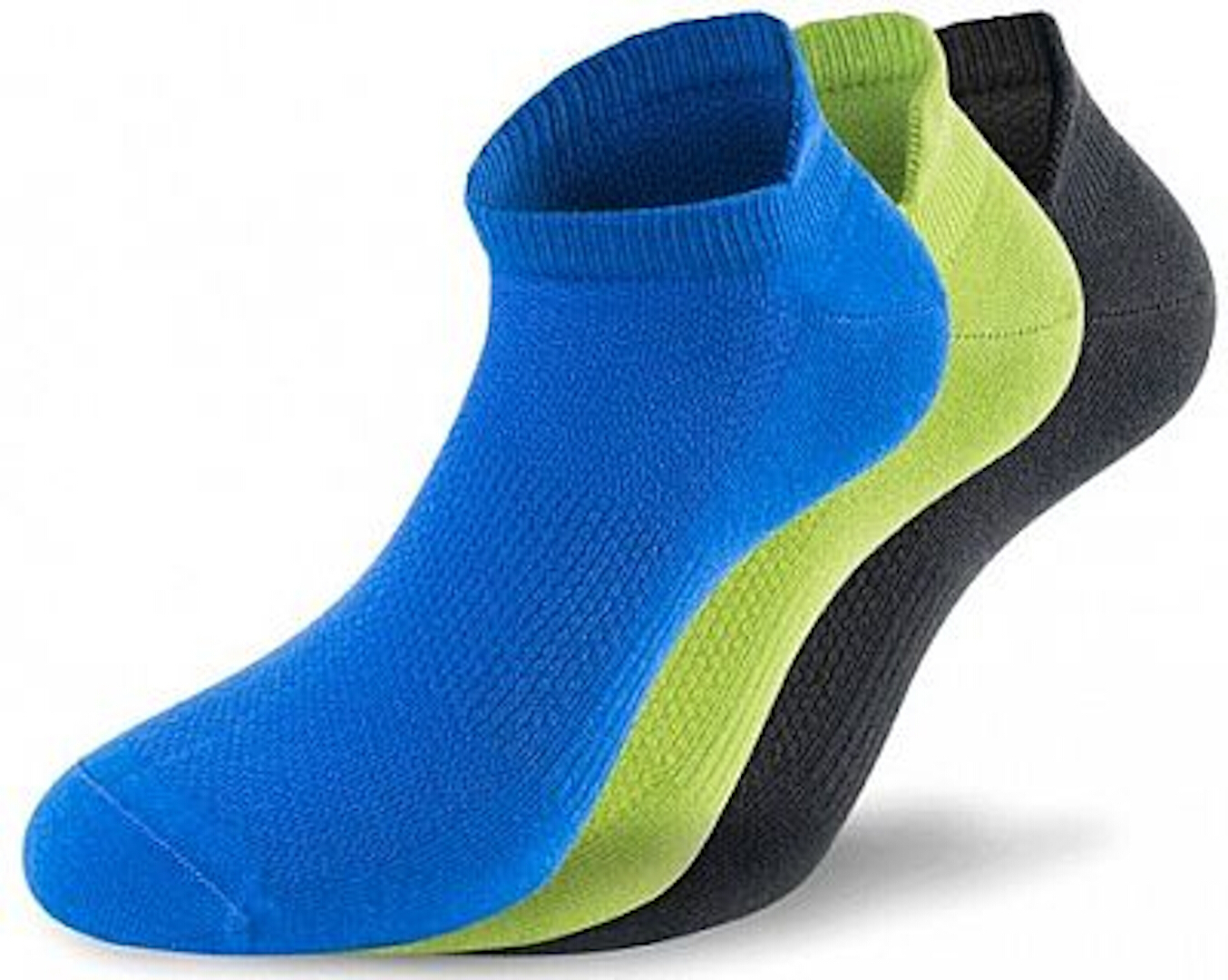 Lenz Performance Sneaker Tech Socks black/green/blue 39-42 Figure 1