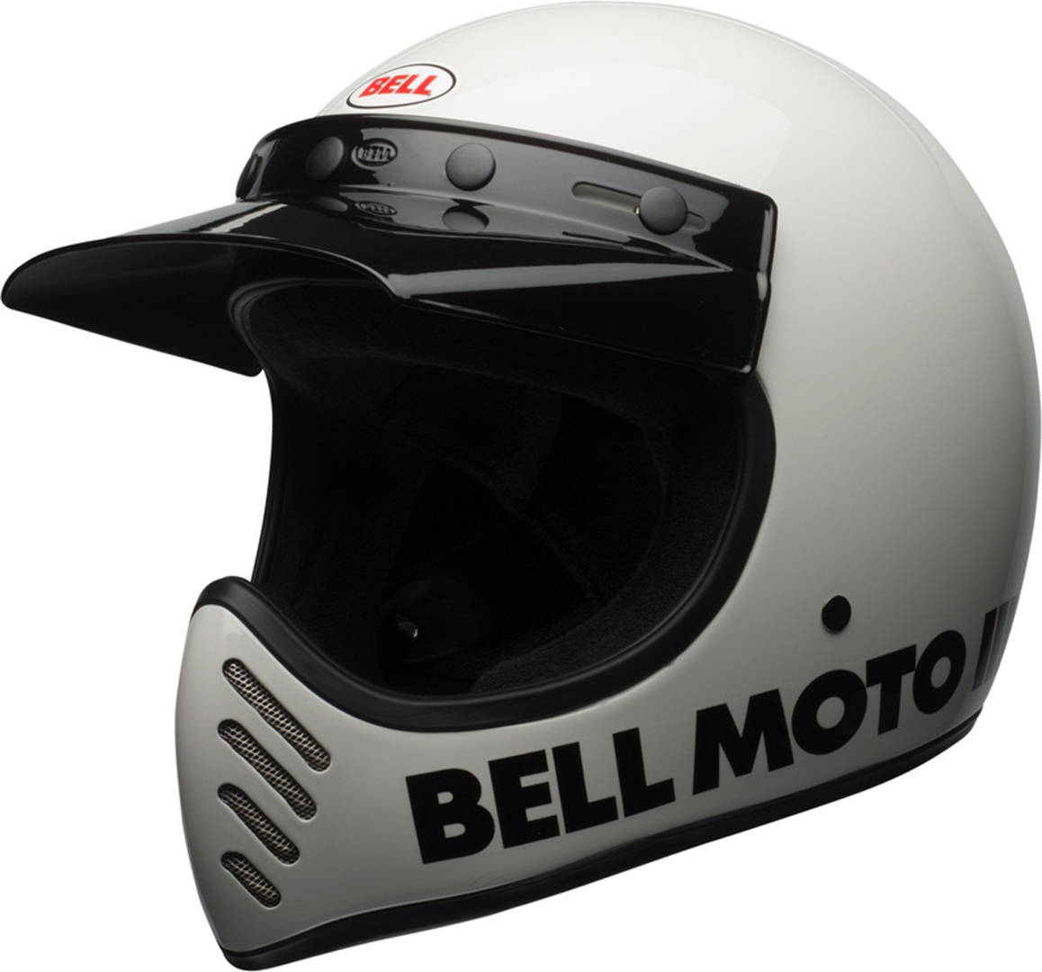 Bell Moto-3 Classic Motocross hjälm Vit Man (57/58) Figur 1