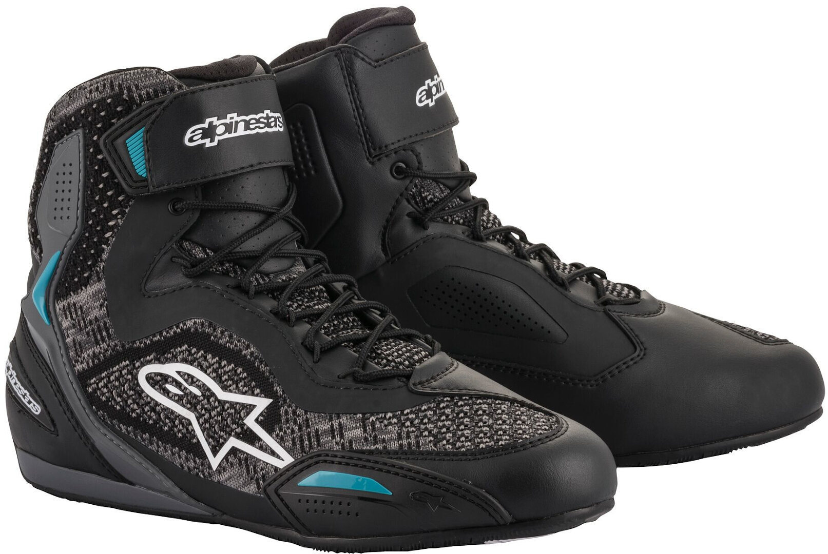 Alpinestars Stella Faster 3 Rideknit Pantofi de motocicletă pentru femei Negru/Alb/Albastru 36 Figura 1