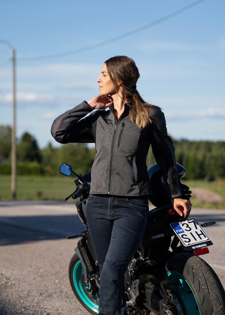 Halvarssons Arvika Dame motorcykel tekstiljakke grå/sort 36 Figur 5