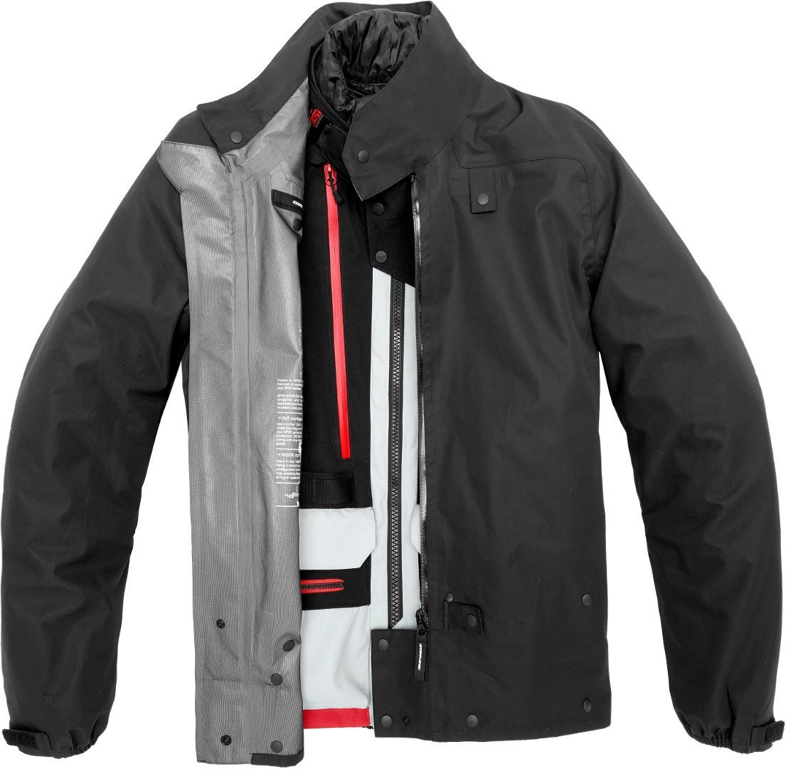 Spidi H2Out Allroad Motorcycle Textile Jacket black/grey/red 4XL Figure 11