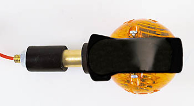 HIGHSIDER Smart Ochsenauge Bulb Bar End Indicator Body Svart / Lens Orange (Par), Fram och Bak Figur 2