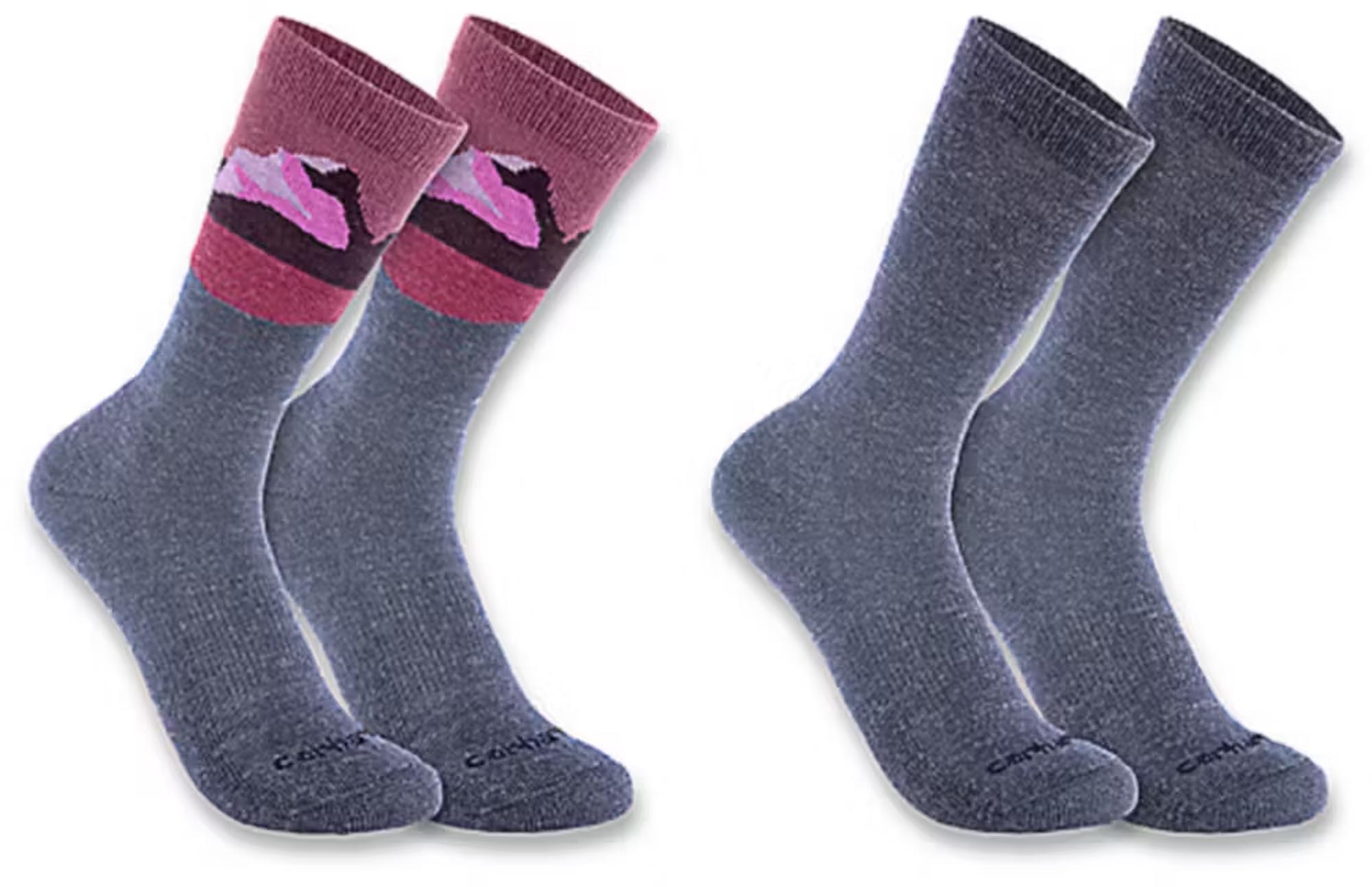Carhartt Midweight Synthetic-Wool Blend Mountain Crew Chaussettes Dame - Pack 2 M Figure 2
