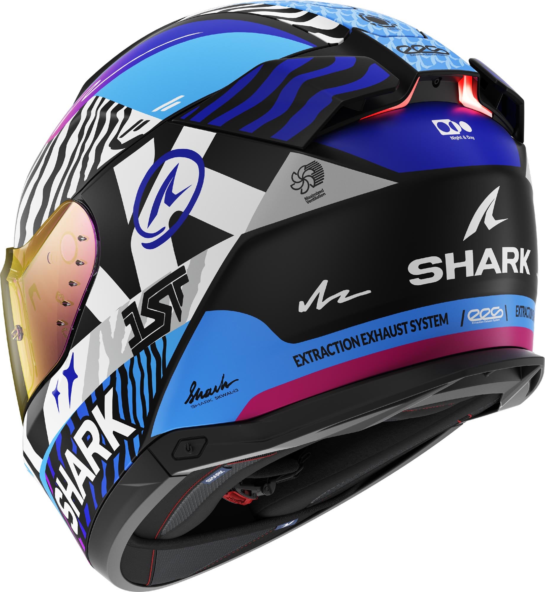 Shark Skwal i3 Speed Fancy 헬멧 검정/흰색/파랑 XL (61/62) 그림 2