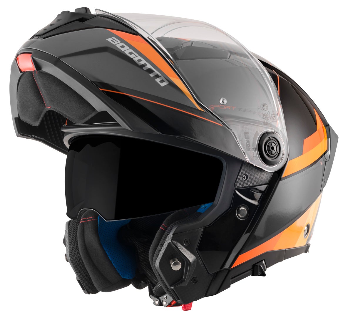 black matt/orange