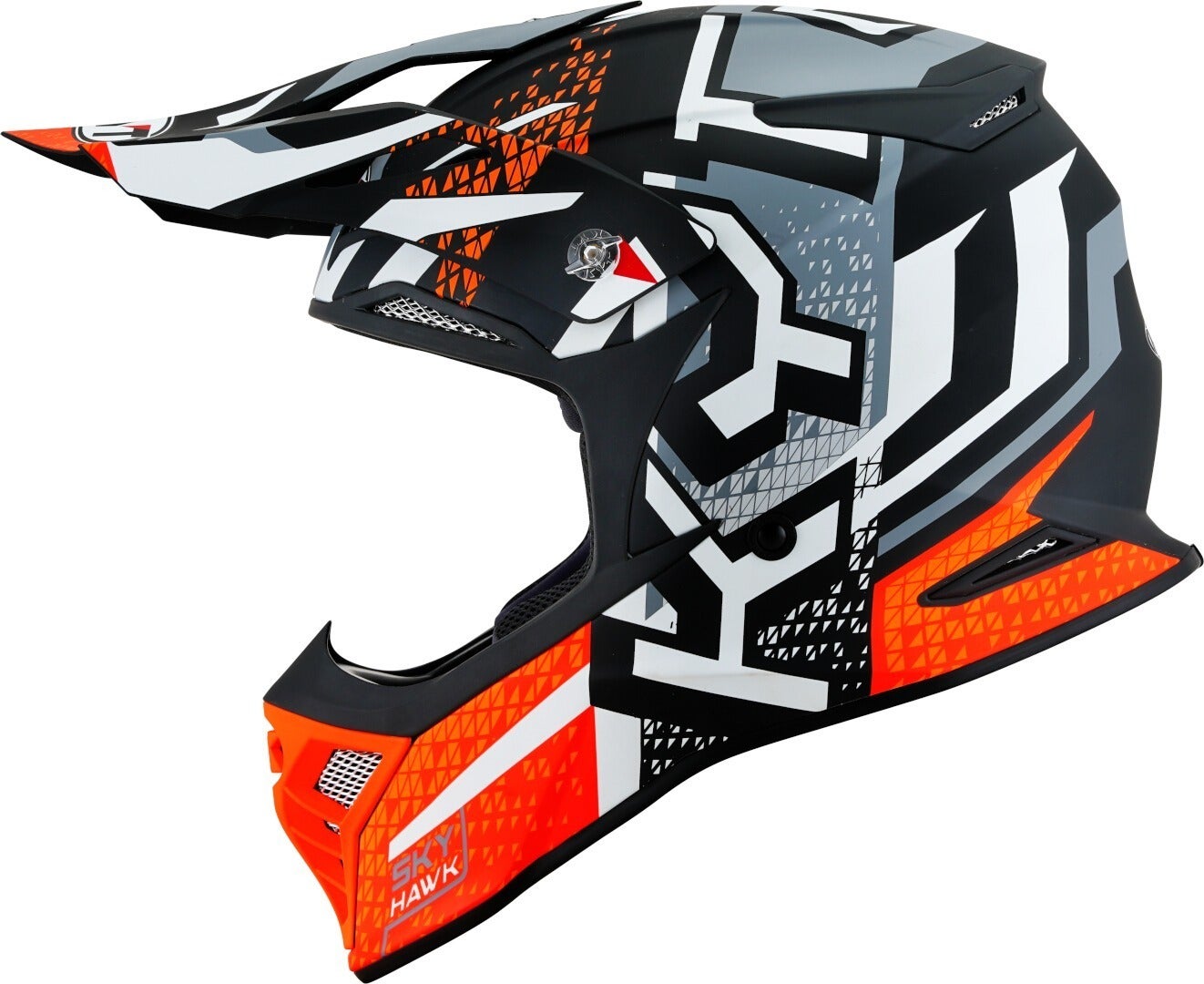 KYT Skyhawk Hyperflow Motokrosová přilba šedá matná/oranžová XXL (63) Obrázek 2