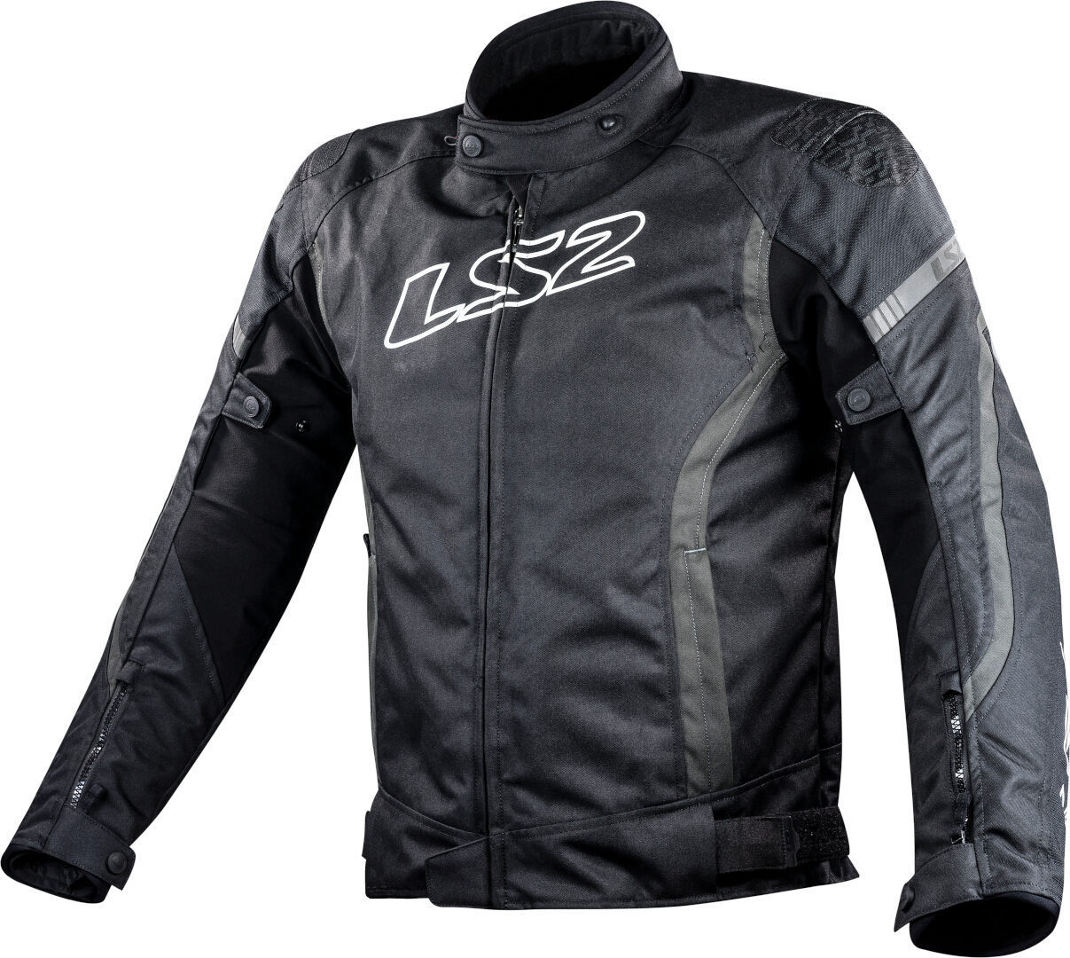LS2 Gate waterproof Motorcycle Textile Jacket black/dark grey 4XL Figure 1