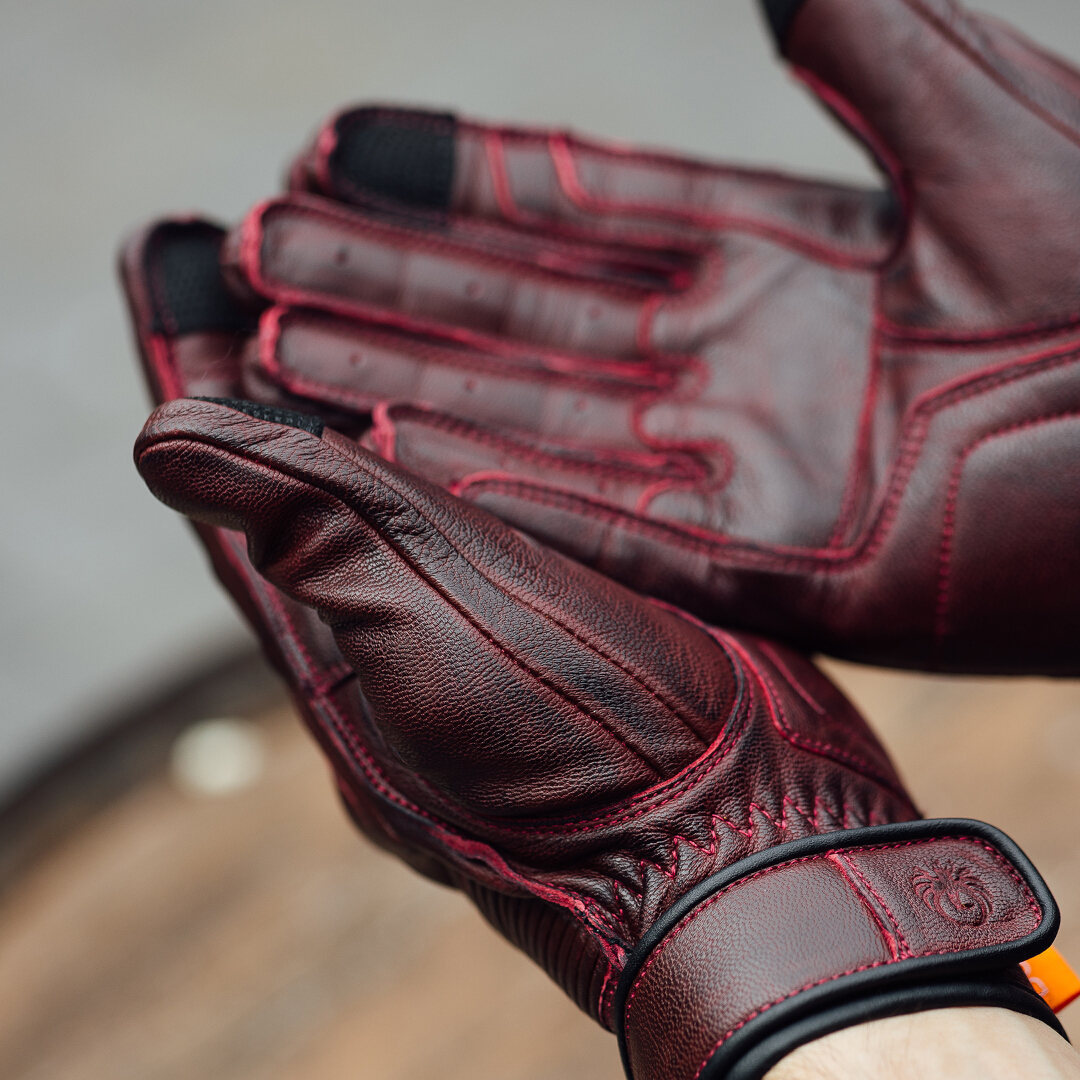 Merlin Glory D3O Heritage Motorradhandschuhe rot M Abbildung 4