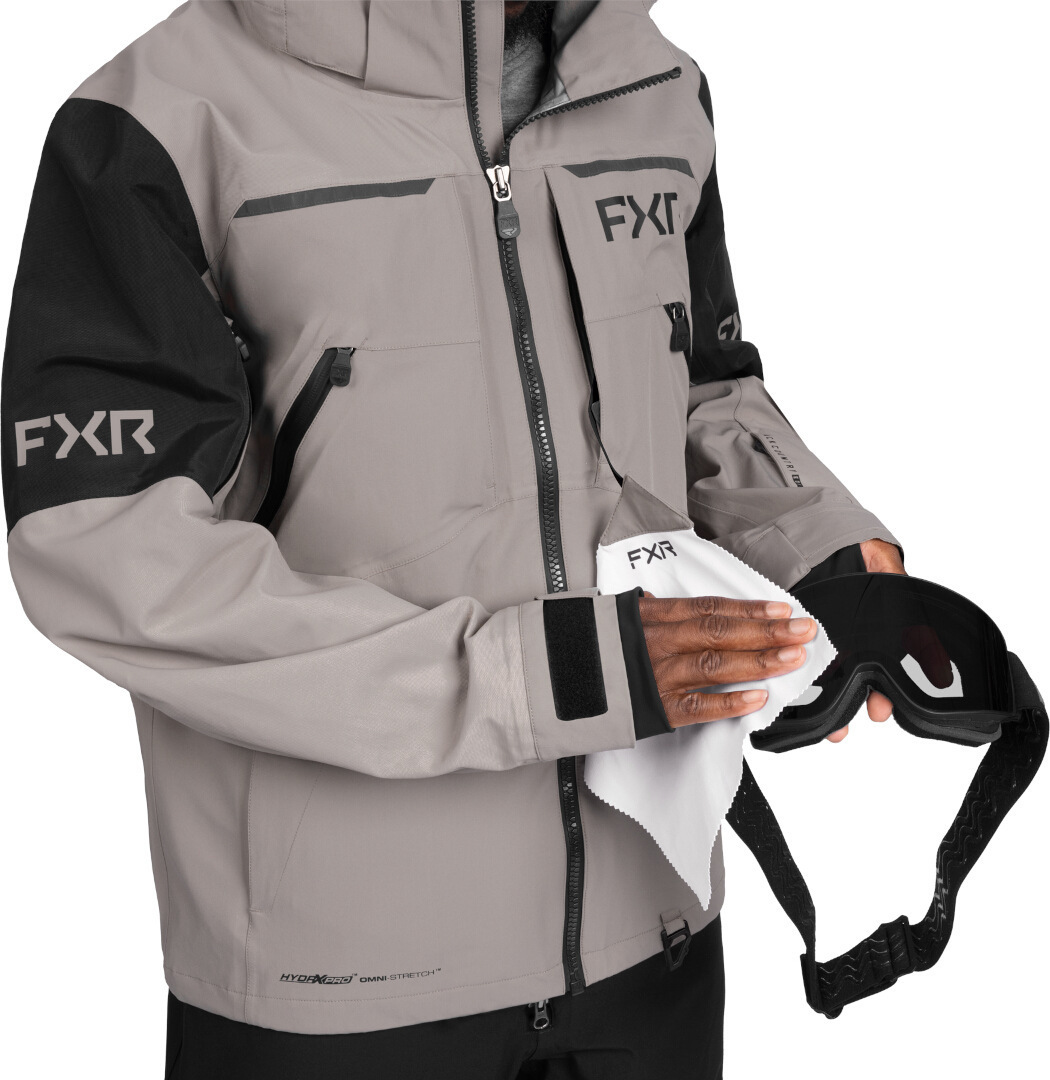 FXR Ridge Pro Trilaminate 2025 Sneeuwscooter jas lichtgrijs/zwart M Figuur 3