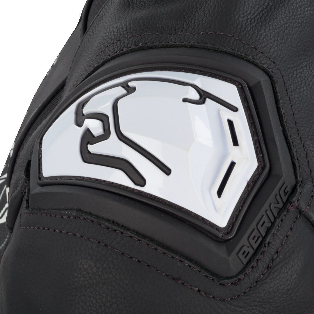 Bering Snap Motorrad Leder-/Textiljacke schwarz/weiß L Abbildung 6