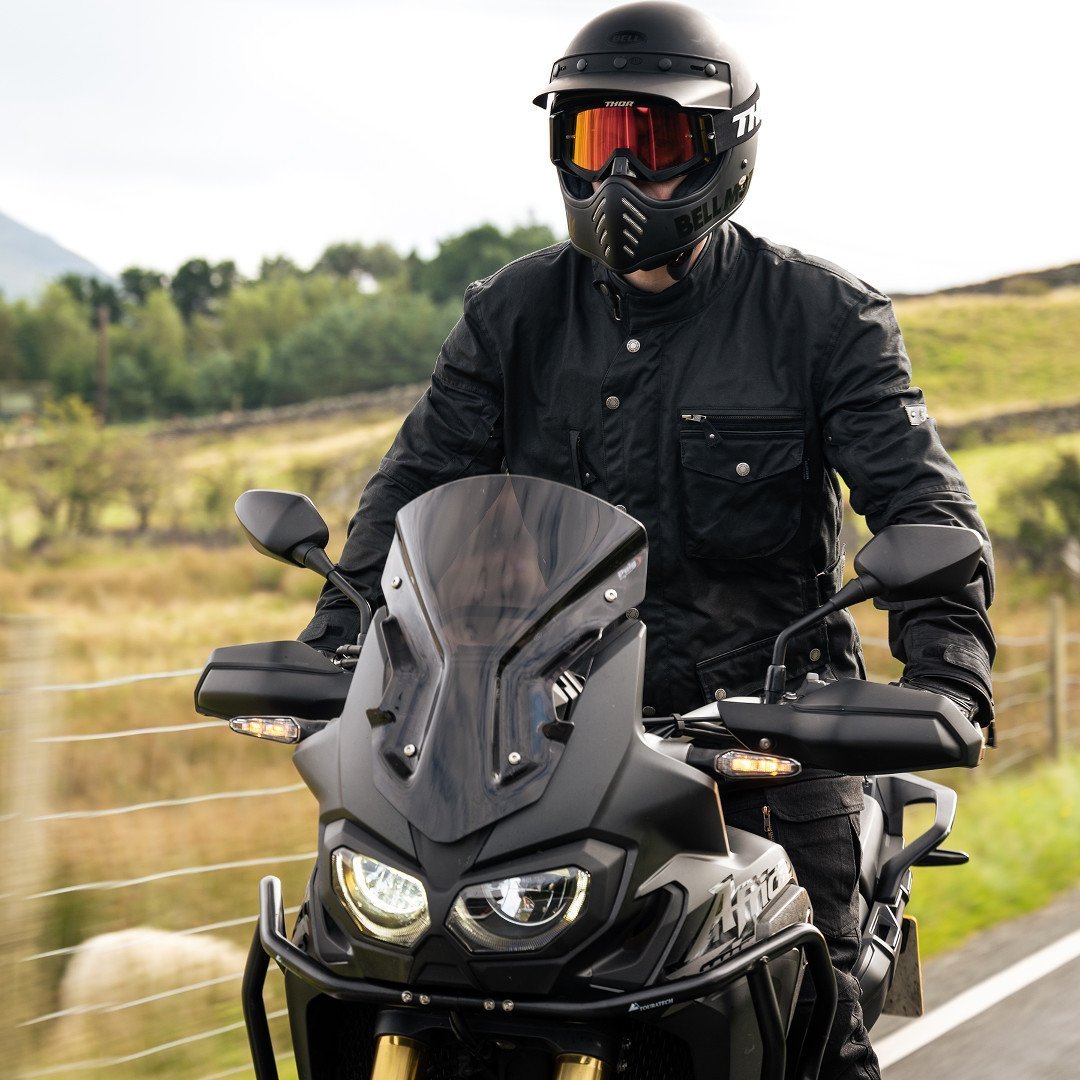 Merlin Monty D3O Wax Explorer Motorcycle Textile Jacket black L Figure 8