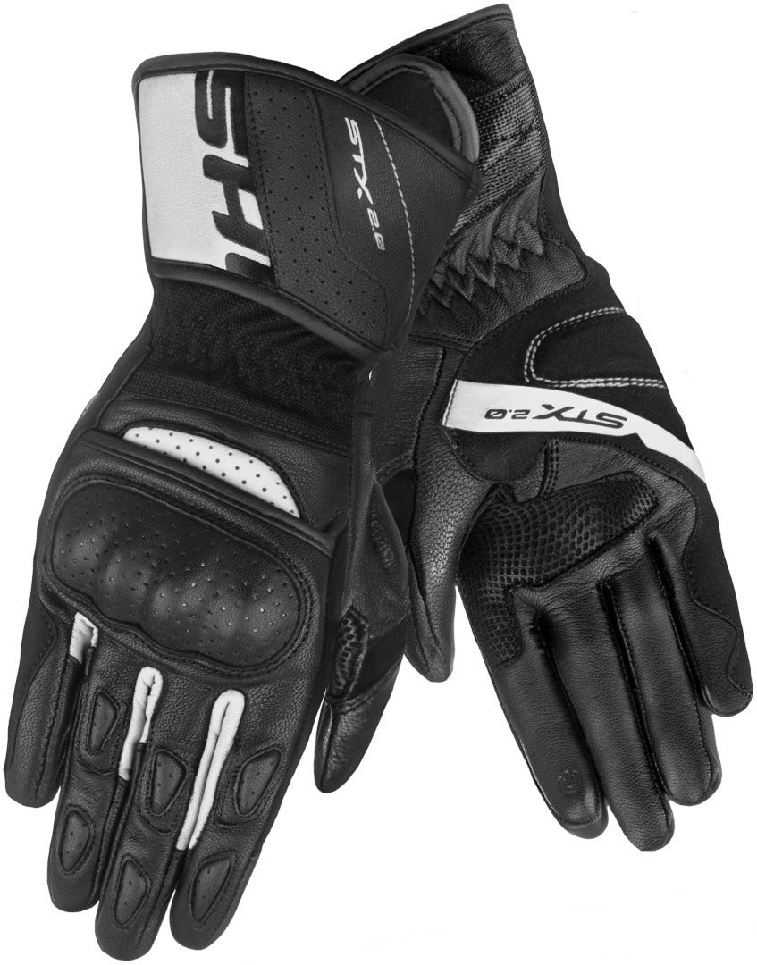 SHIMA STX 2.0 perforerede motorcykelhandsker Sort/hvid M Figur 3