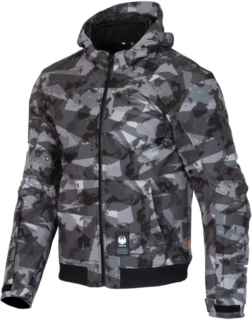 Merlin Torque D3O waterproof Motorcycle Zip Hoodie grey/camouflage XL Figure 1