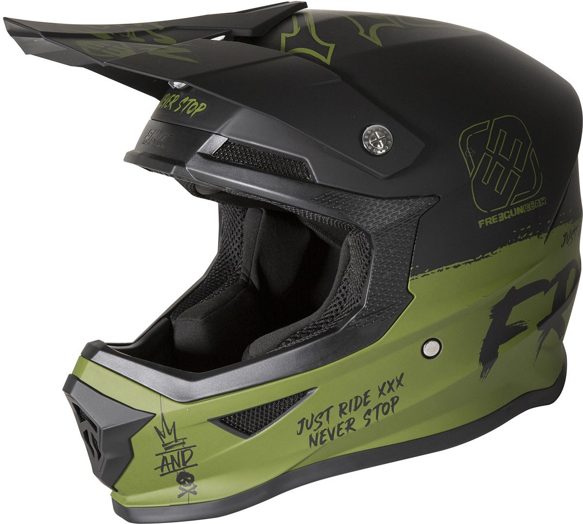 Freegun XP4 Speed Motocross Helm oliv matt L (59/60) Abbildung 1