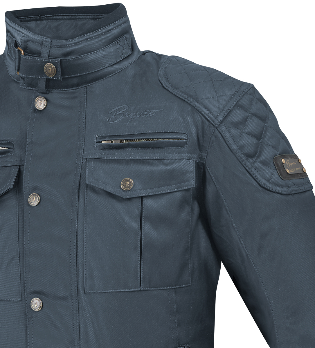 Bogotto Barton waterproof Motorcycle Waxed Jacket navy blue L Figure 8