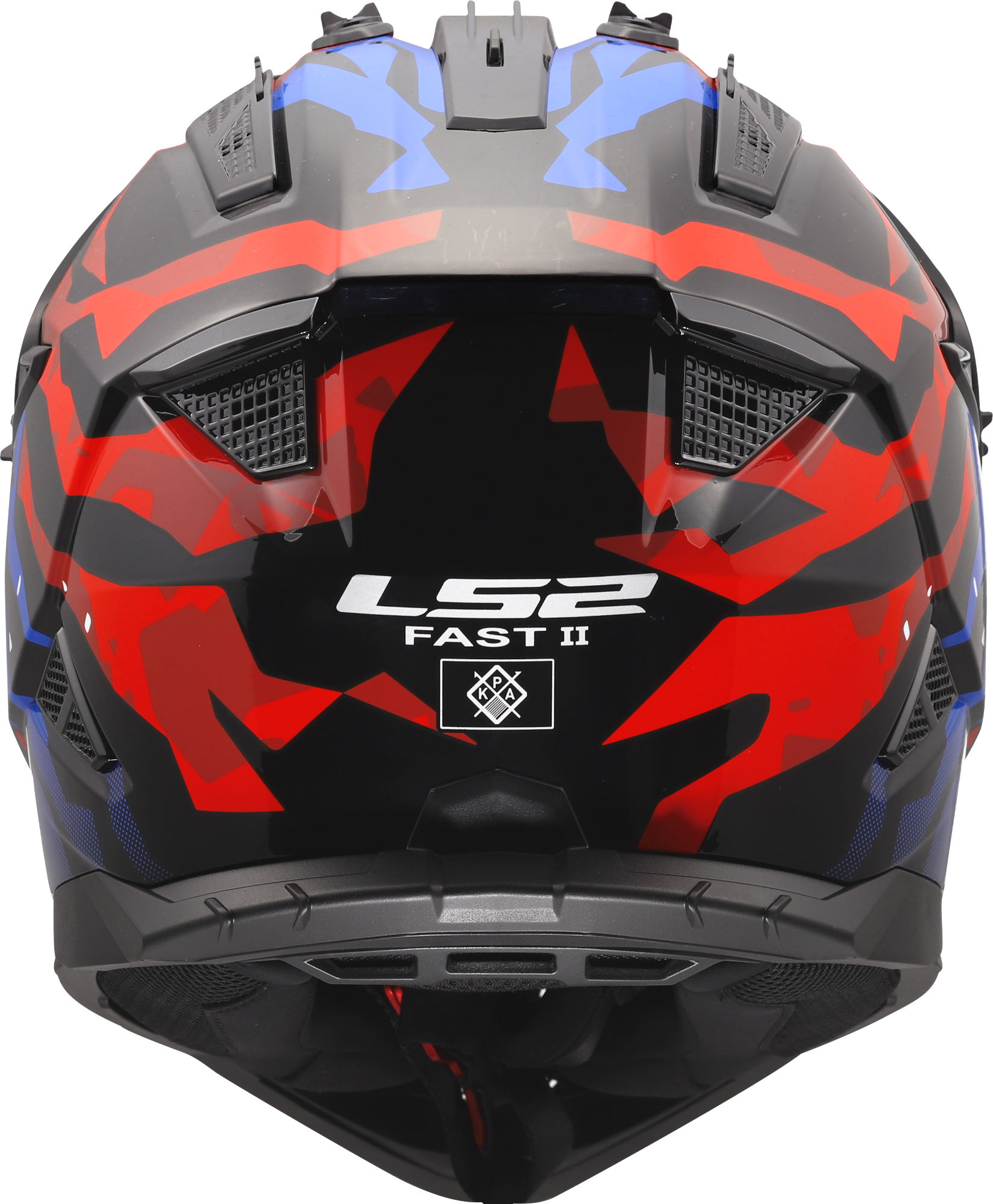 LS2 MX708 Fast II Grotesk Casco de motocross blanco/azul/rojo S (55/56) Figura 4