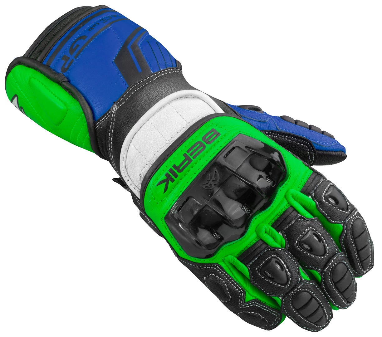 Berik Track Pro Motorcykelhandsker sort/grøn L Figur 1