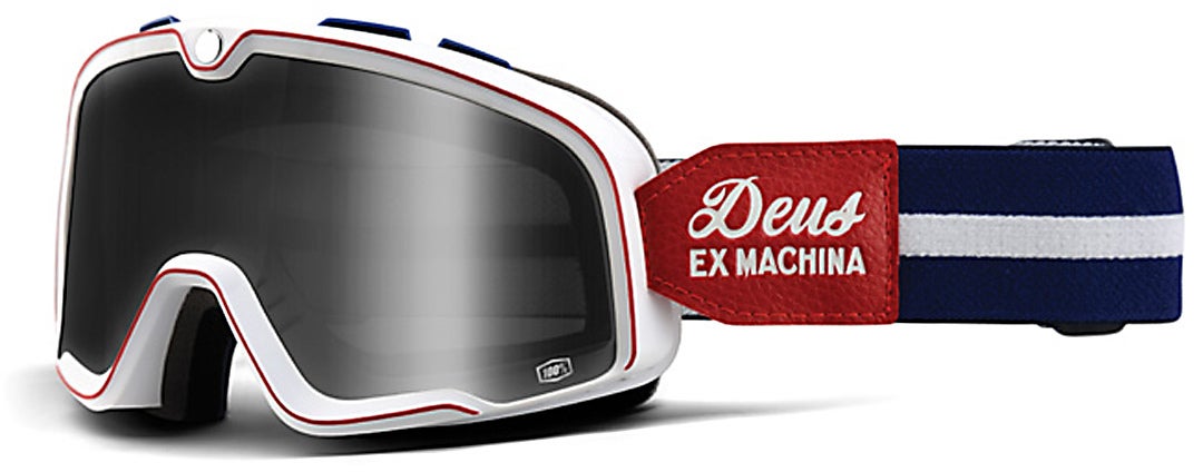 100% Barstow Classic Óculos de motocross preto/branco/laranja Figura 10