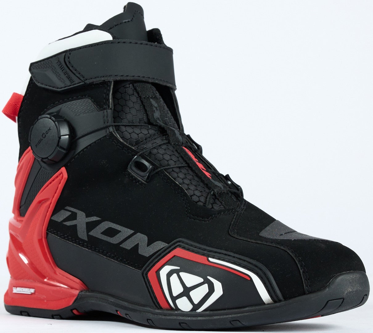 Ixon Bull 2 Chaussures de moto imperméables Noir/Blanc/Rouge 43 Figure 1
