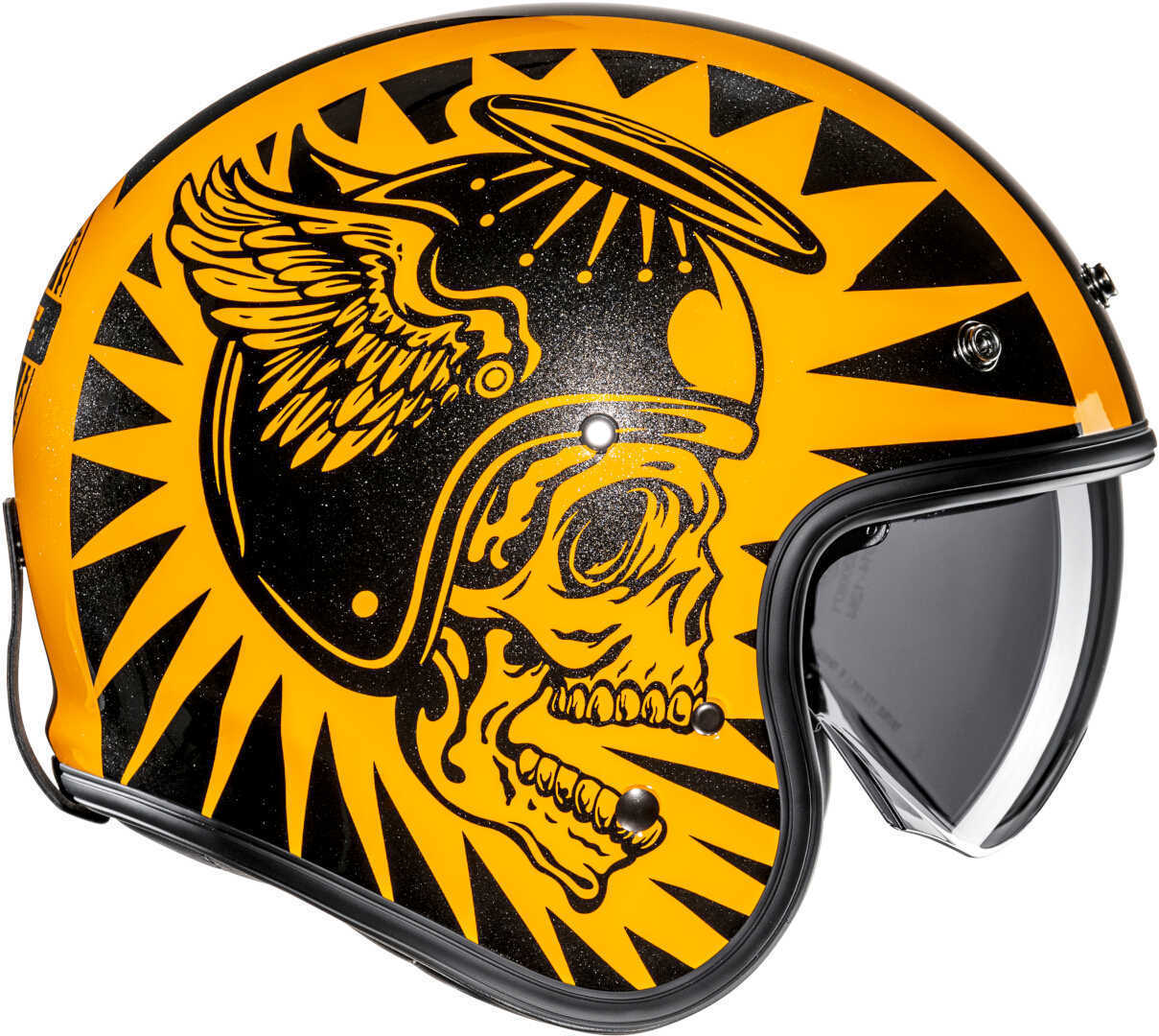 HJC V31 Flame Casco jet nero/giallo M (57/58) Figura 2