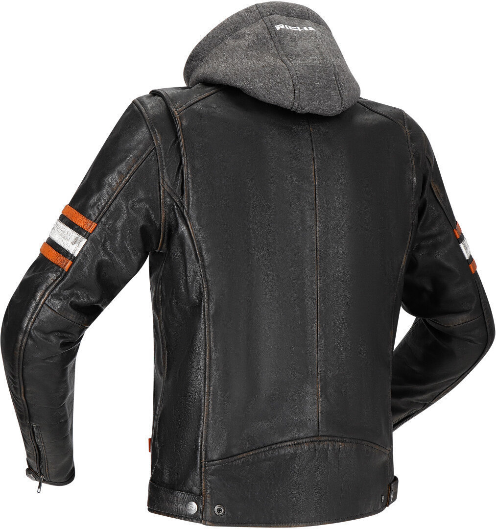 Richa Toulon 2 Motorcycle Leather Jacket black/orange 60 Figure 4