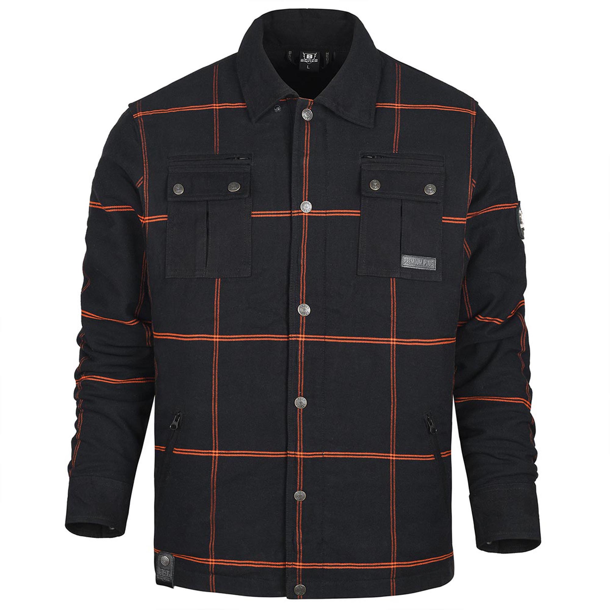 Bores Lumberjack Premium Plus Bortexx Motorradhemd B schwarz/orange S Abbildung 2