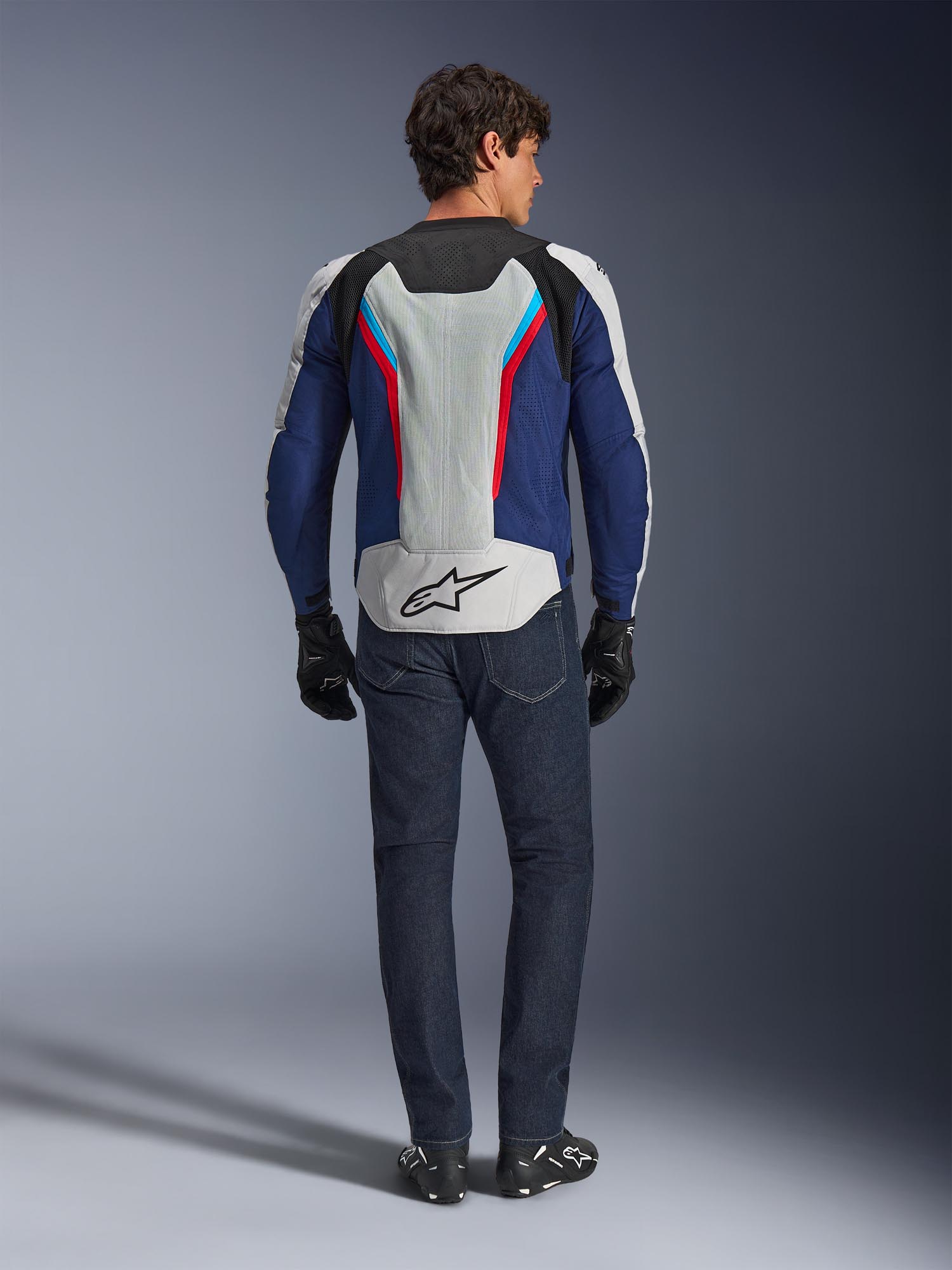 Alpinestars AST V3 Air perforated Motorcycle Textile Jacket grey/blue/red L Figure 7