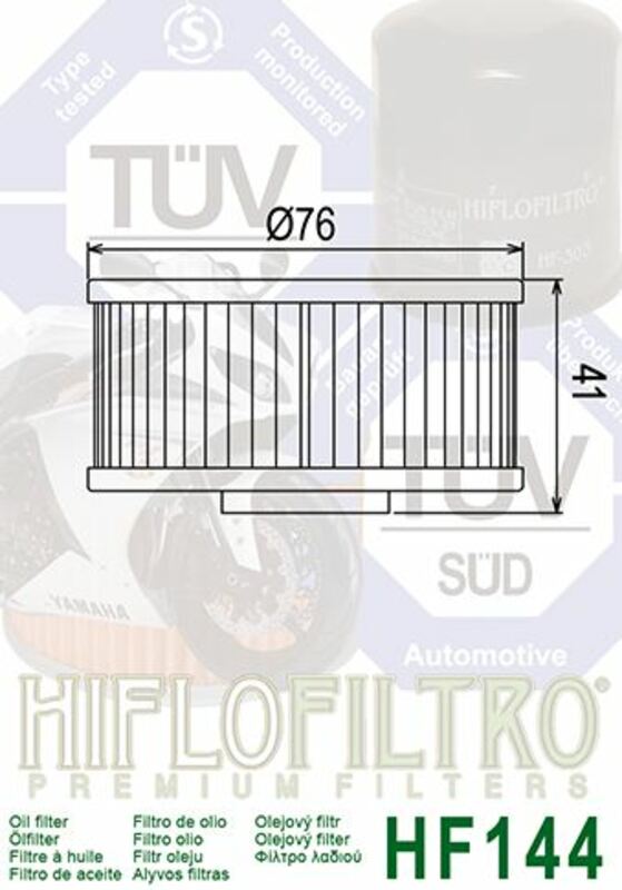 Hiflofiltro Oljefilter - HF144 Figur 3