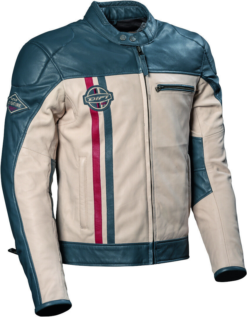 DIFI Boston Motorrad Lederjacke blau/beige 60 Abbildung 1