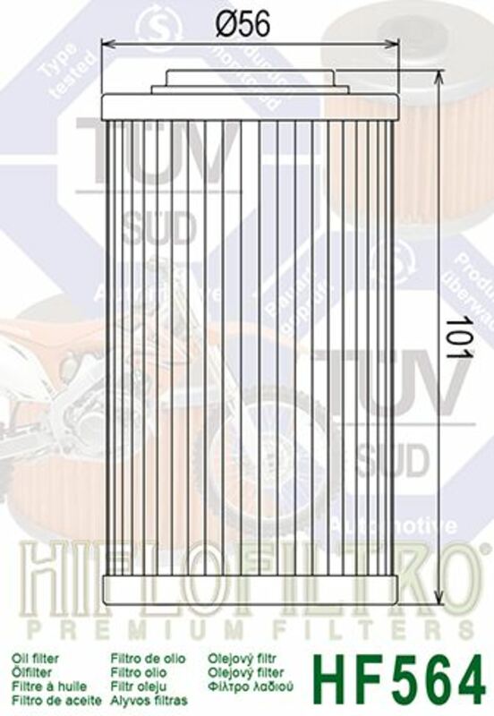 Hiflofiltro Oljefilter - HF564 Figur 3