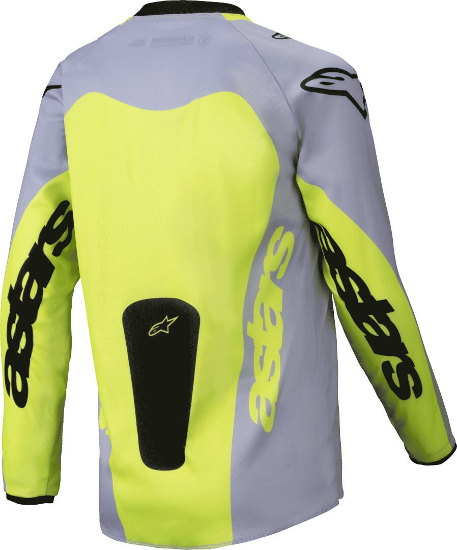 Alpinestars Racer Veil Motocross trøje til børn grå/gul XL Figur 2