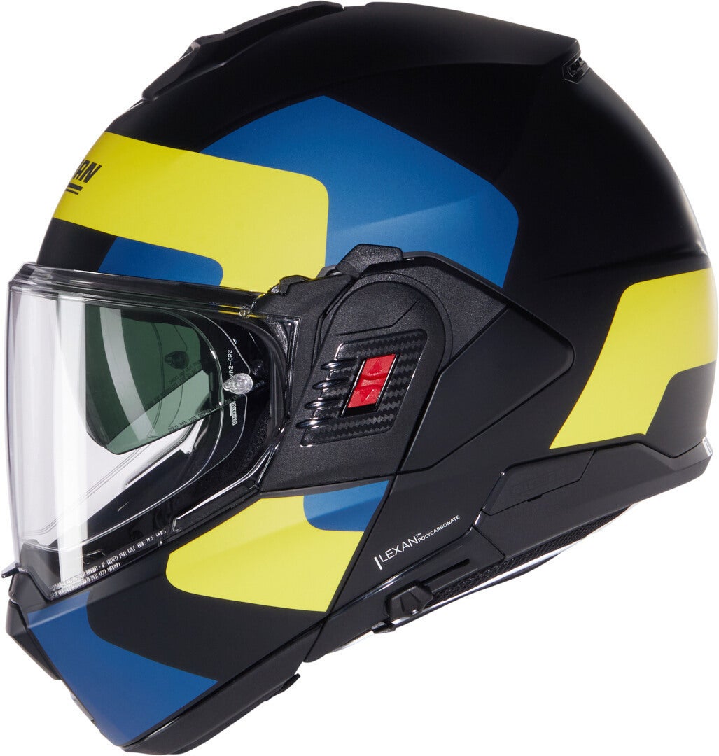 Nolan N120-1 Omocromo N-Com Casco nero/blu/giallo M (58) Figura 2