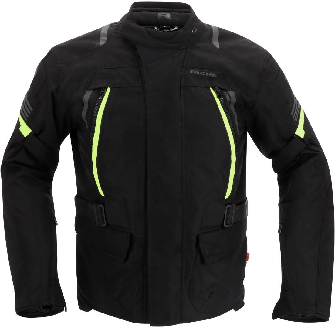 Richa Phantom 3 waterproof Motorcycle Textile Jacket black/yellow XXL Figure 2