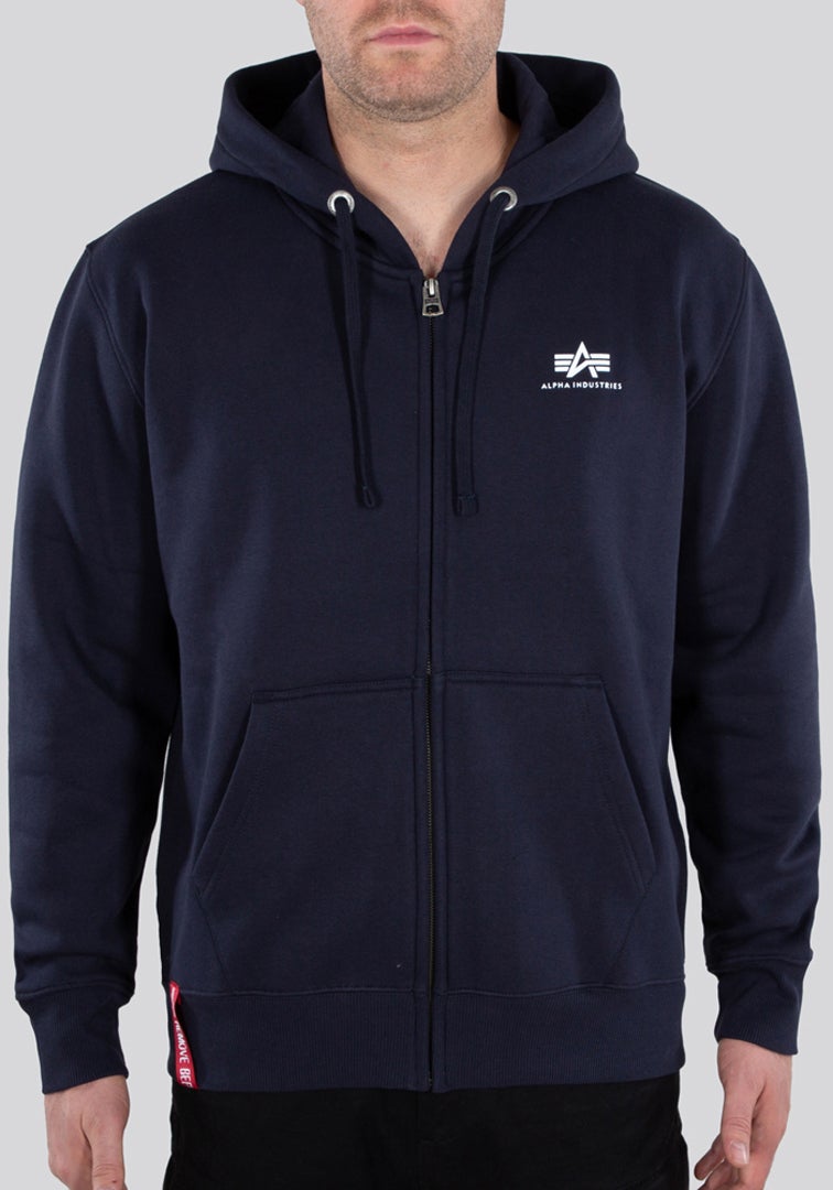 Alpha Industries Basic Lynlås hættetrøje blå XL Figur 1