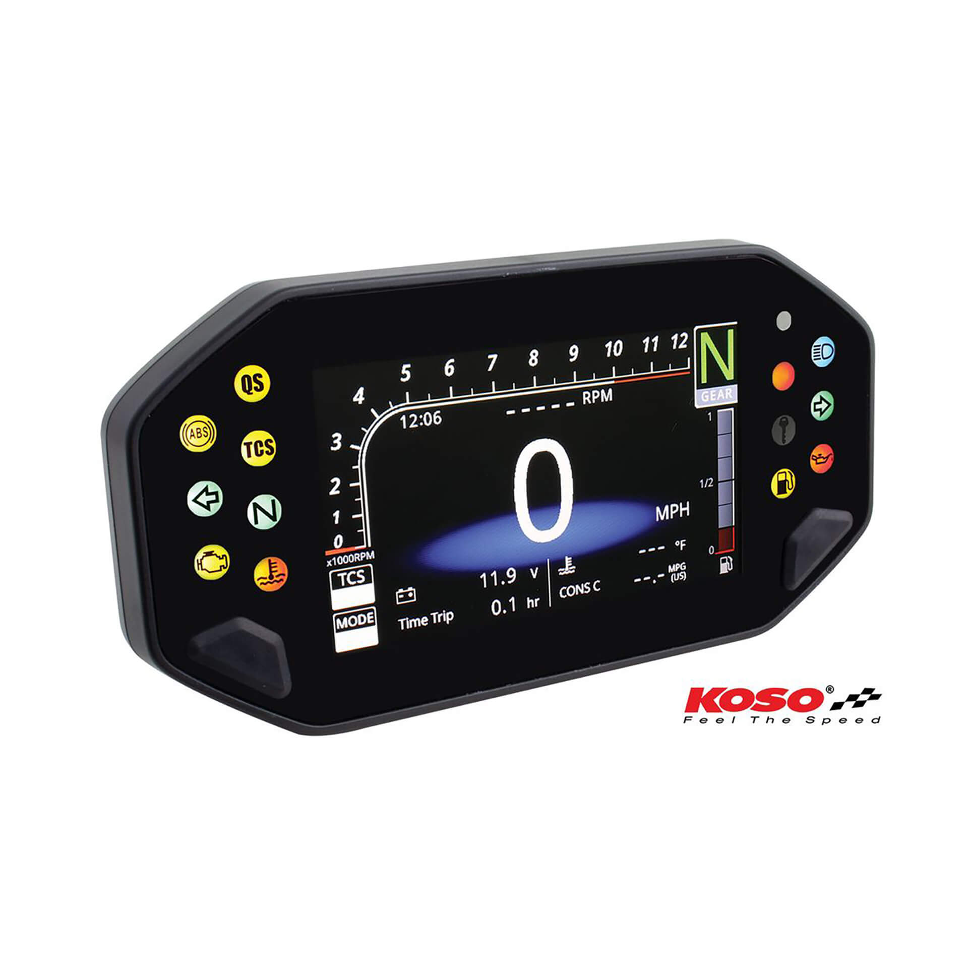KOSO Digitales Multifunktions-Cockpit RX-4 für MT-07/09, XSR 700/900 Figura 1