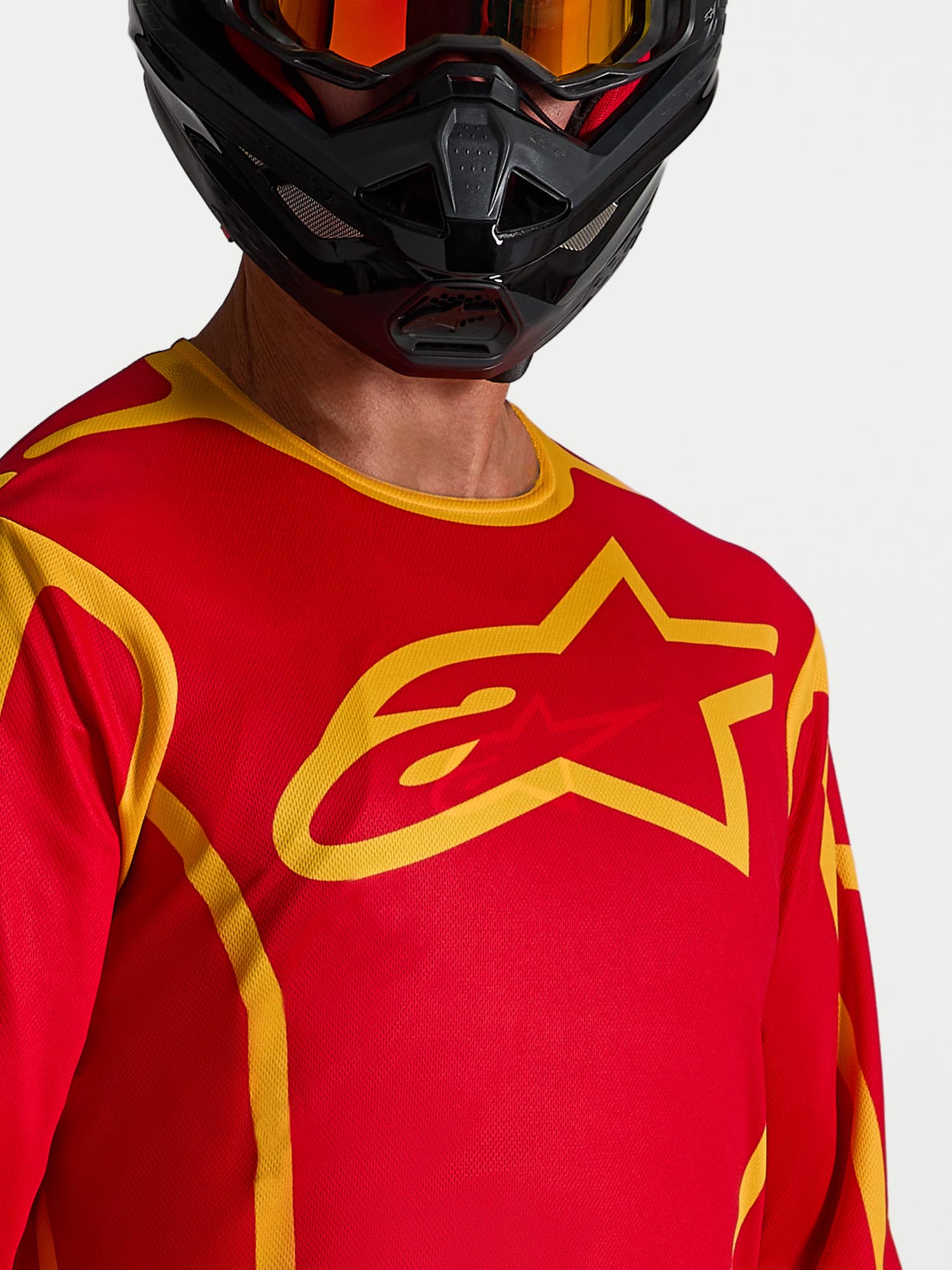 Alpinestars Fluid Apex V2 Motocrosstrøje rød/guld L Figur 5
