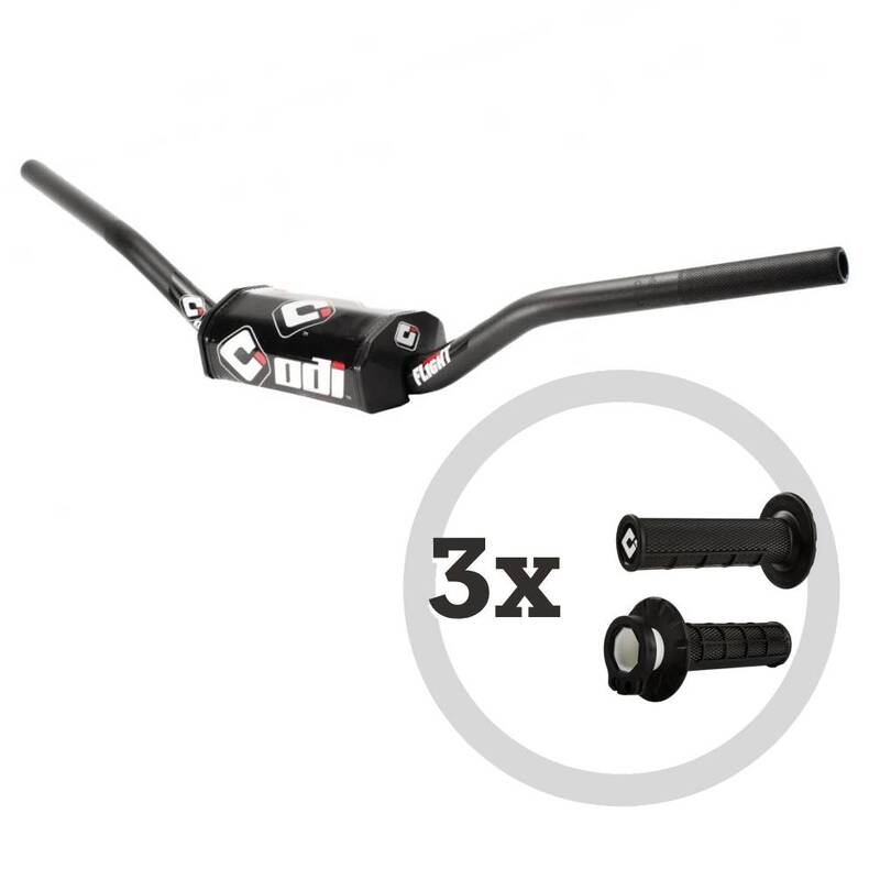 ODI Kit de ghidon - Pum Flight MX + 3 perechi de mânere MX V2 Lock-On Half-Waffled Figura 1