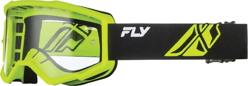 FLY Racing Focus Goggle Svart/Hi-Vis - Klar lins Figur 1