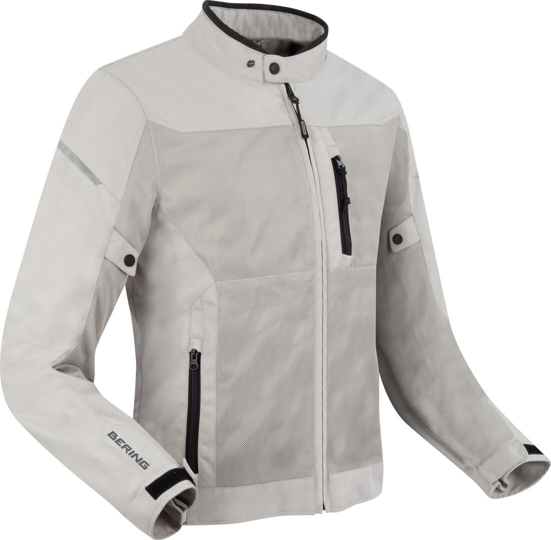 Bering Ozone Motorfiets textiel jas Zilver L Figuur 1
