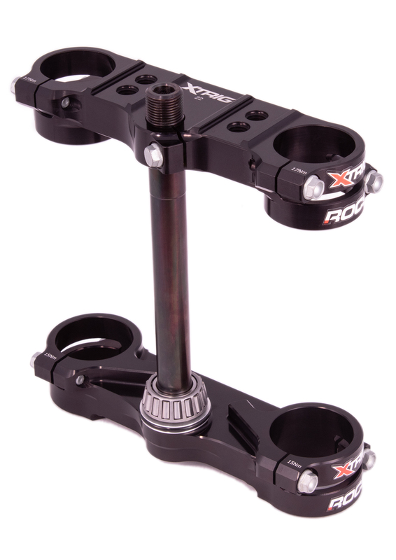 XTRIG ROCS Tech Triple Clamp Offset 22 mm - Husqvarna TC65 negru Figura 3